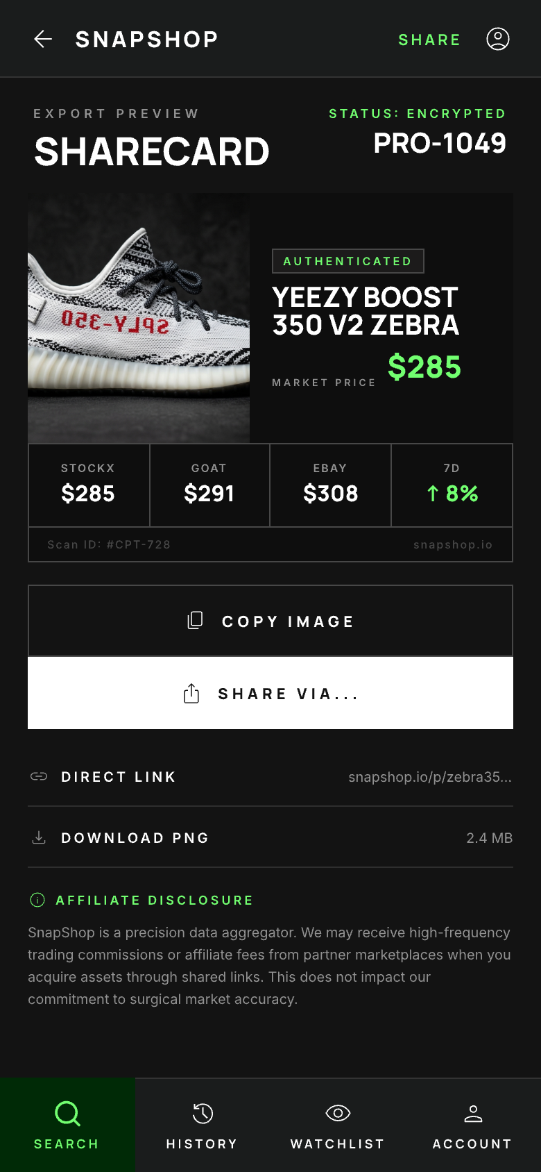 Step 3: share the deal and choose where to buy